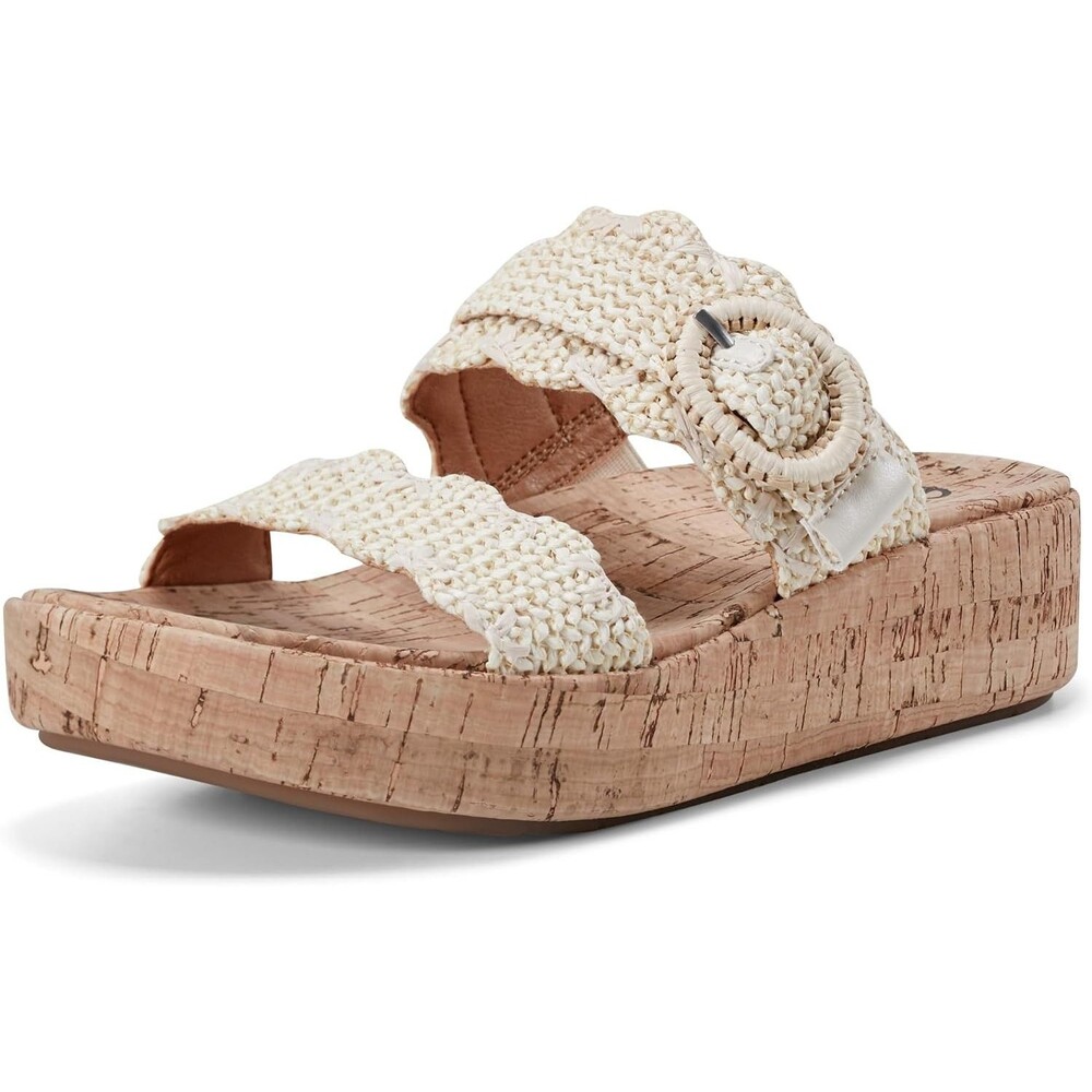 Earth Subtle Women's Platform Wedge Sandal, Ivory, Size 6.5